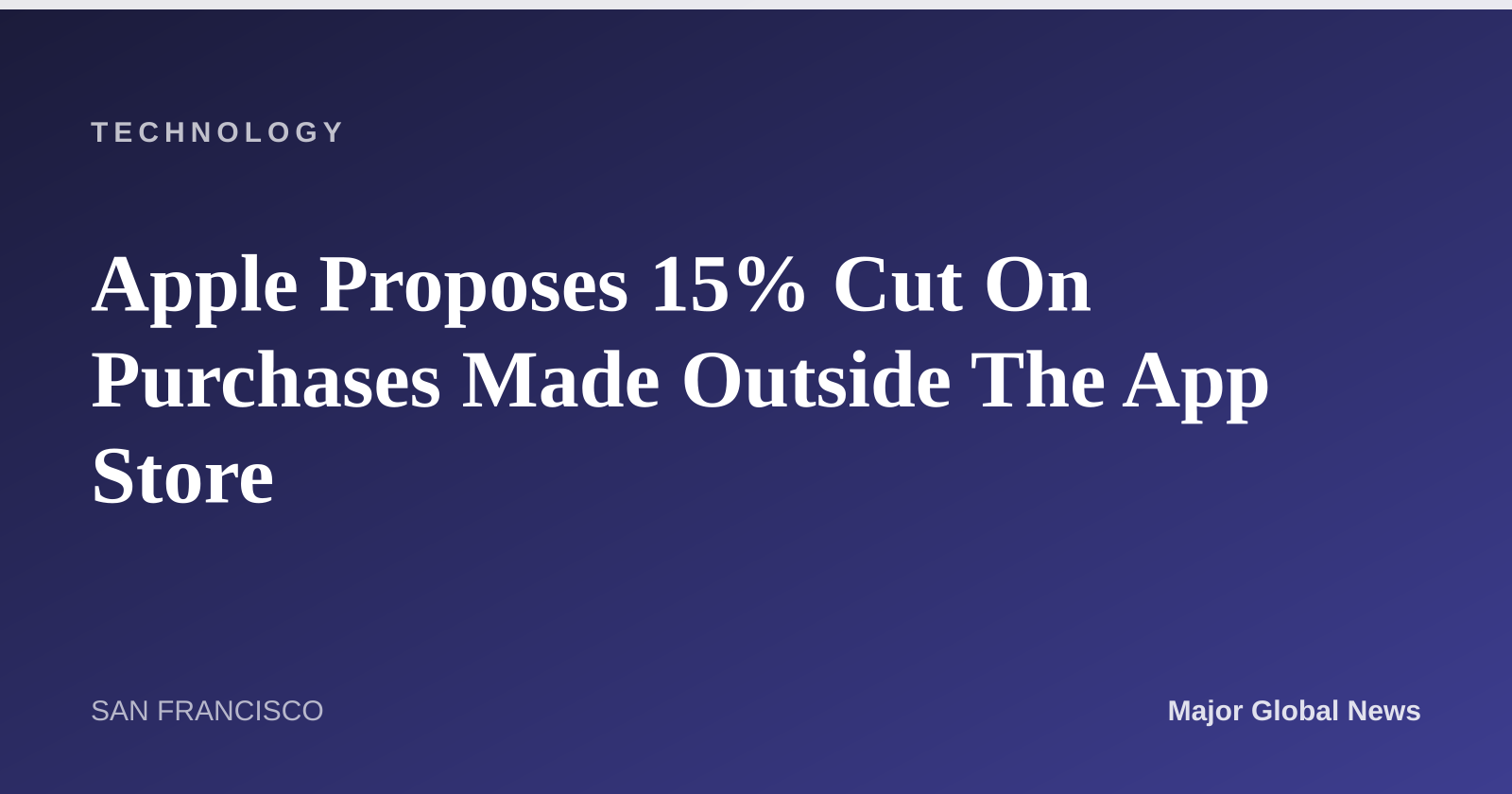 Apple Proposes 15% Cut On Purchases Made Outside The App Store