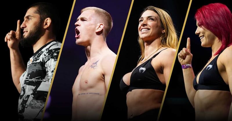 Makhachev, Machado Garry Make Weight for UFC 330 Title Fight in Philadelphia